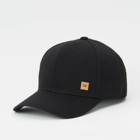 Tentree Cork Icon Elevation Snapback Hat Black NWT - Picture 1 of 3